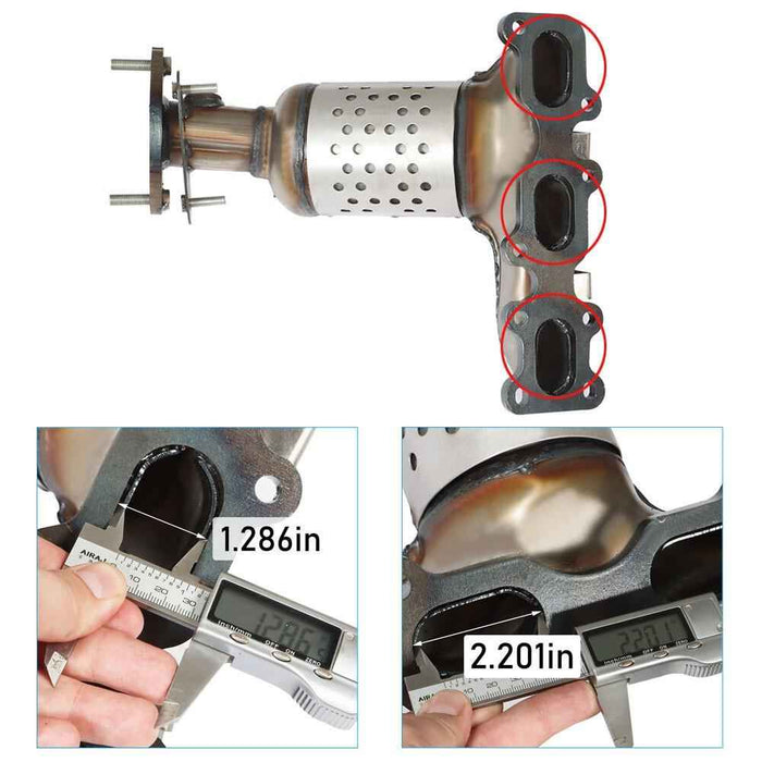 DURAFORCE Catalytic Converter Fit For 2013-2019 Ford Explorer Front Left & Right Set of 2