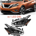 DURAFORCE For 2015 2016 2017 18 Nissan Murano Black Pair Headlights w/LED DRL Halogen Lamp