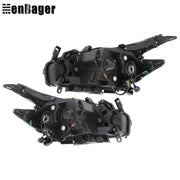 DURAFORCE For 2015 2016 2017 18 Nissan Murano Black Pair Headlights w/LED DRL Halogen Lamp