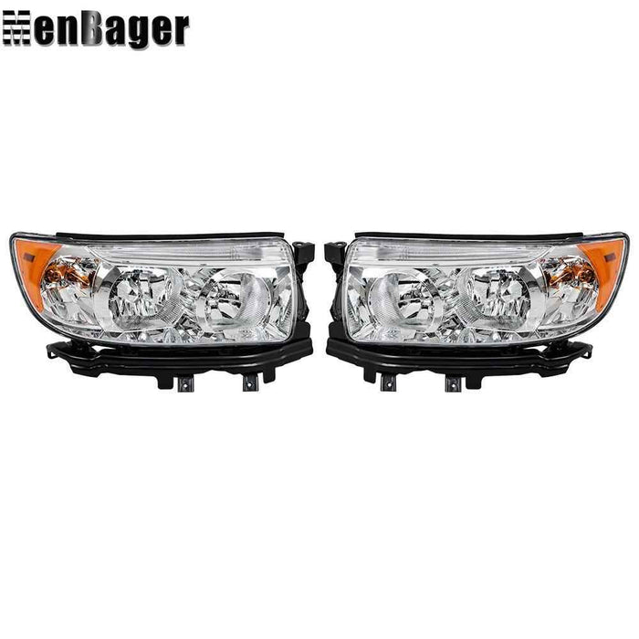 DURAFORCE For Subaru Forester 2006 07 2008 Halogen Headlights Left&Right Side Lamps Chrome
