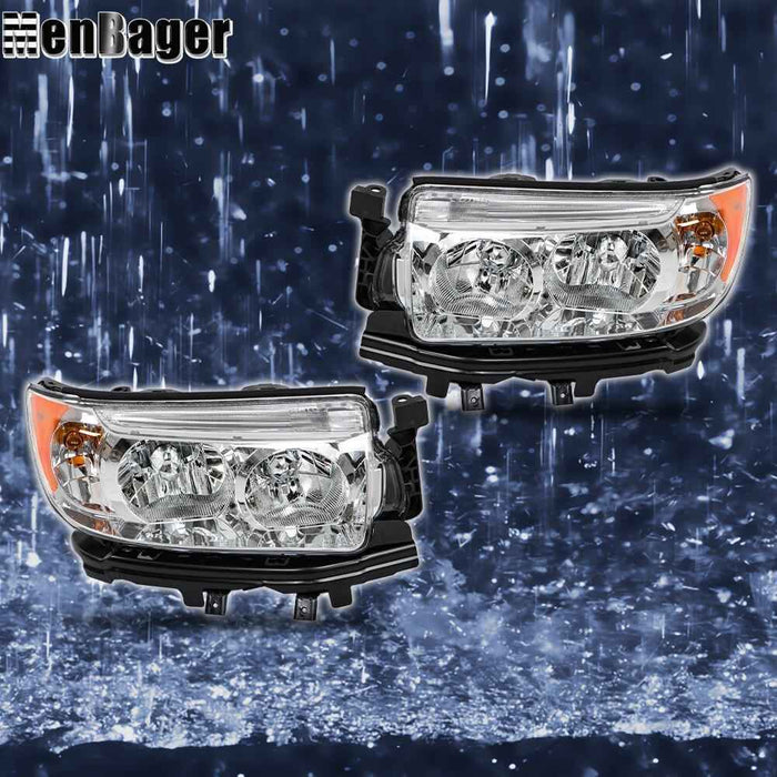 DURAFORCE For Subaru Forester 2006 07 2008 Halogen Headlights Left&Right Side Lamps Chrome