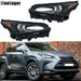 DURAFORCE For Lexus NX200t NX300h NX300 2015-2017 Headlight Assy LED+Halogen w/Sport Pkg
