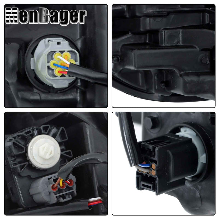 DURAFORCE Headlights LH+RH Side Full LED Non-AFS Clear For 2022-2024 Mazda CX-5 Headlamps