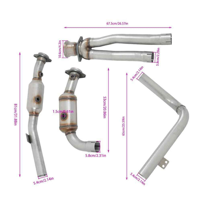 DURAFORCE For 2015-2019 Ford Transit-150 250 350 V6 3.7L Catalytic Converter Front Side