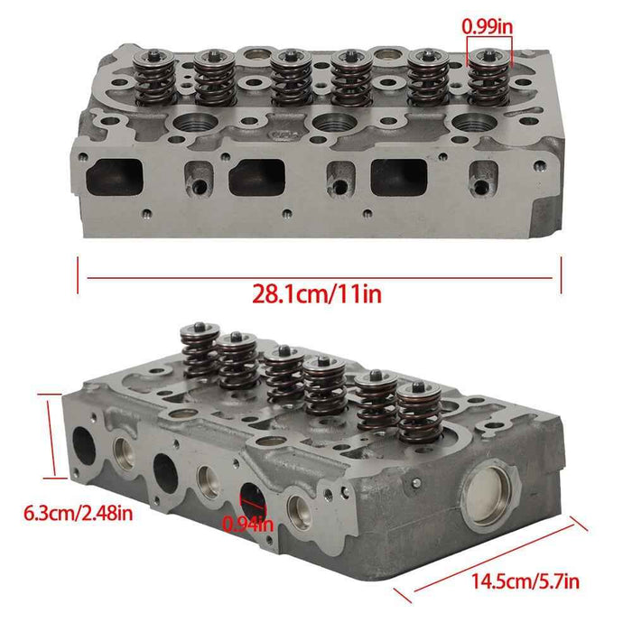 DURAFORCE Complete Cylinder Head Assy With Valves & Springs F2000 For Kubota D850 D950