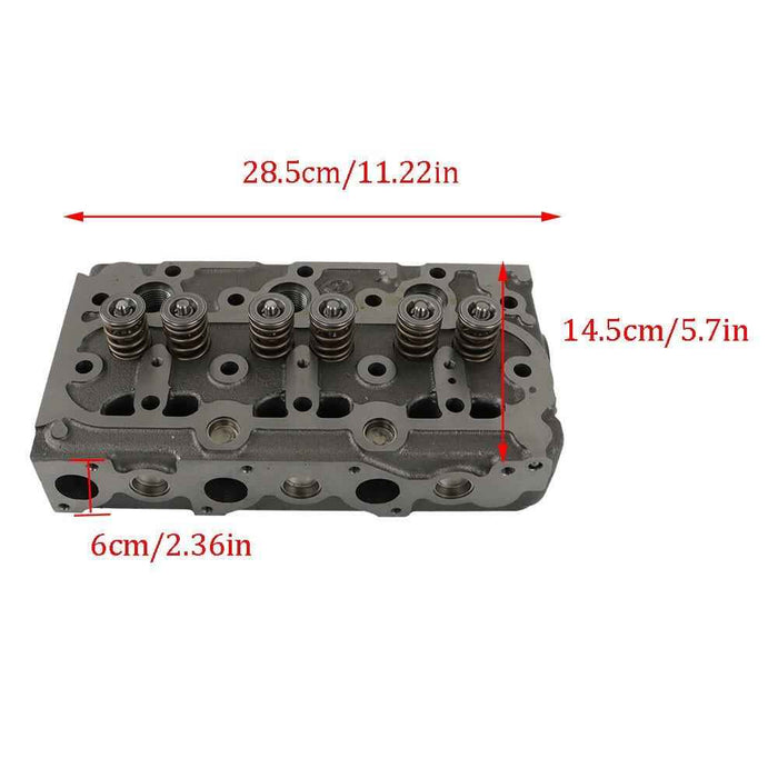 DURAFORCE For Kubota Engine D750 Complete Cylinder Head Assy & Full Gasket Set