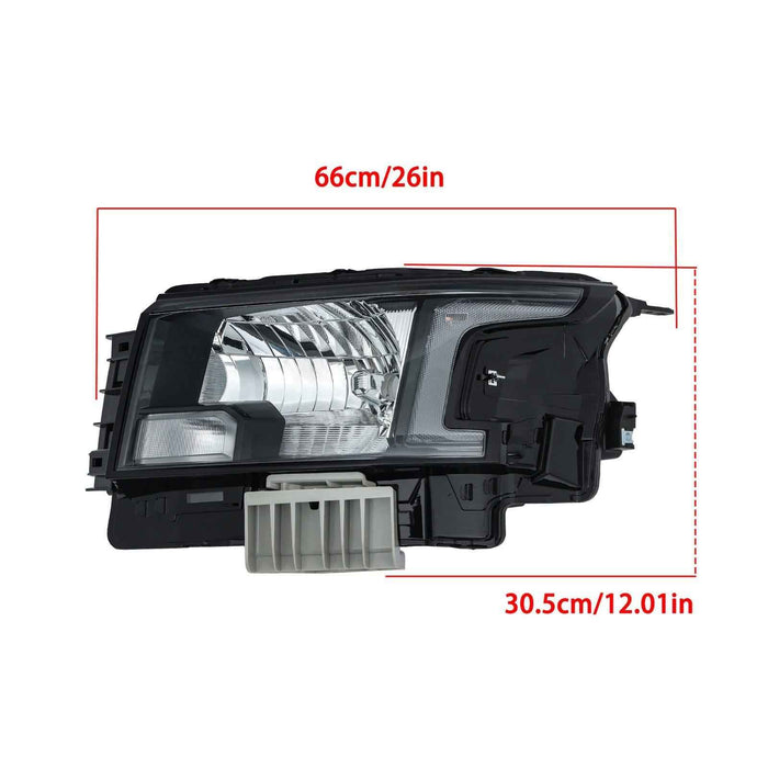 DURAFORCE Front LH+RH Headlamps For 2022-2023 Nissan Frontier Halogen Headlights w/o Bulbs