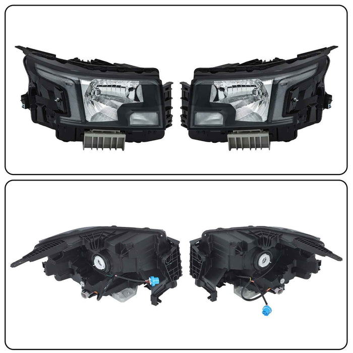 DURAFORCE Front LH+RH Headlamps For 2022-2023 Nissan Frontier Halogen Headlights w/o Bulbs