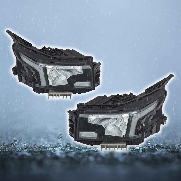 DURAFORCE Front LH+RH Headlamps For 2022-2023 Nissan Frontier Halogen Headlights w/o Bulbs