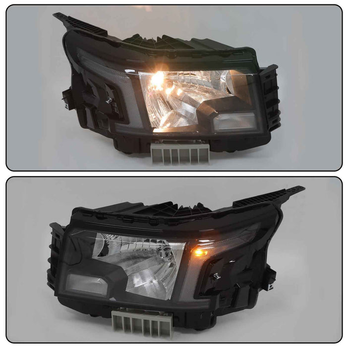 DURAFORCE Front LH+RH Headlamps For 2022-2023 Nissan Frontier Halogen Headlights w/o Bulbs