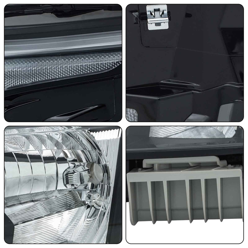 DURAFORCE Front LH+RH Headlamps For 2022-2023 Nissan Frontier Halogen Headlights w/o Bulbs