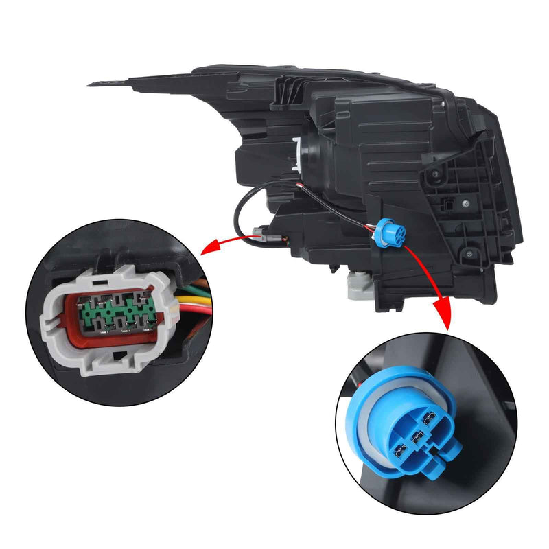 DURAFORCE Front LH+RH Headlamps For 2022-2023 Nissan Frontier Halogen Headlights w/o Bulbs
