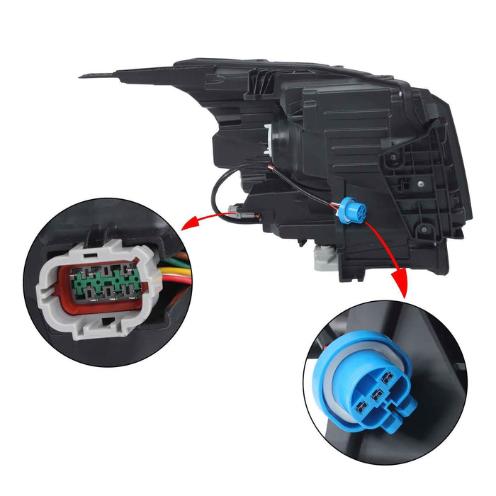 DURAFORCE Front LH+RH Headlamps For 2022-2023 Nissan Frontier Halogen Headlights w/o Bulbs