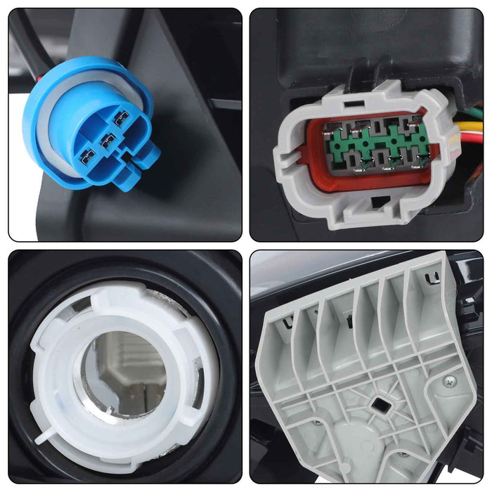 DURAFORCE Front LH+RH Headlamps For 2022-2023 Nissan Frontier Halogen Headlights w/o Bulbs