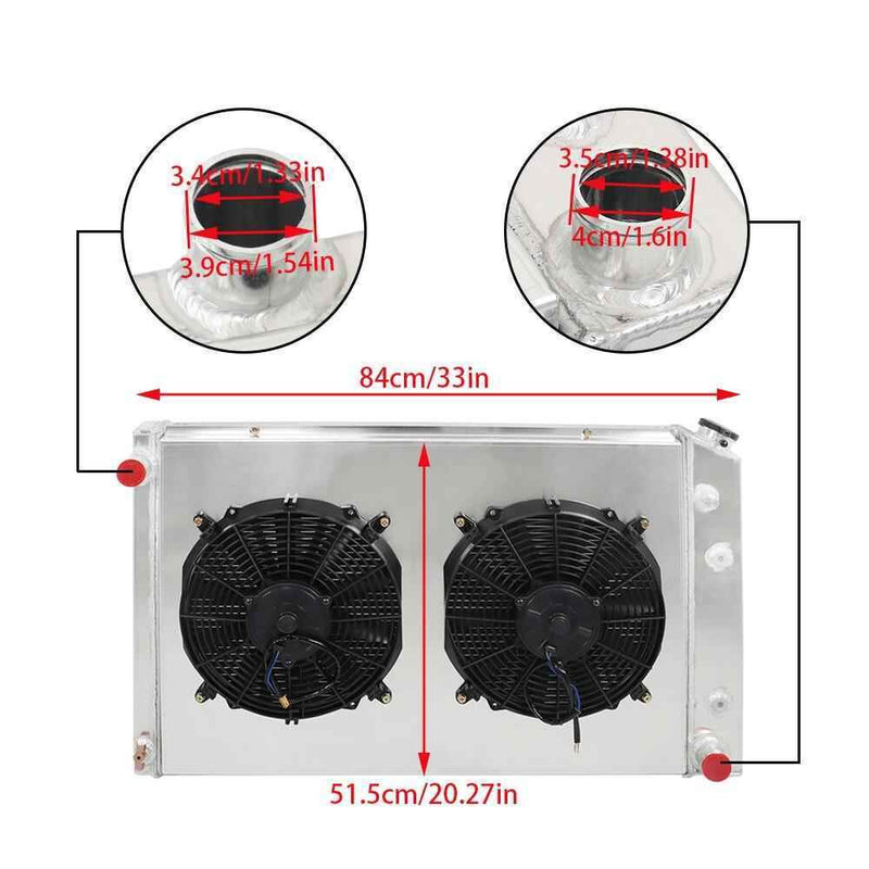 DURAFORCE 3Row Radiator&Shroud&Fans For 73-86 Chevy C/K C10 20 30 K10 20 Pickup Truck GMC