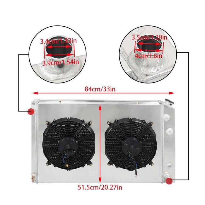 DURAFORCE 3Row Radiator&Shroud&Fans For 73-86 Chevy C/K C10 20 30 K10 20 Pickup Truck GMC