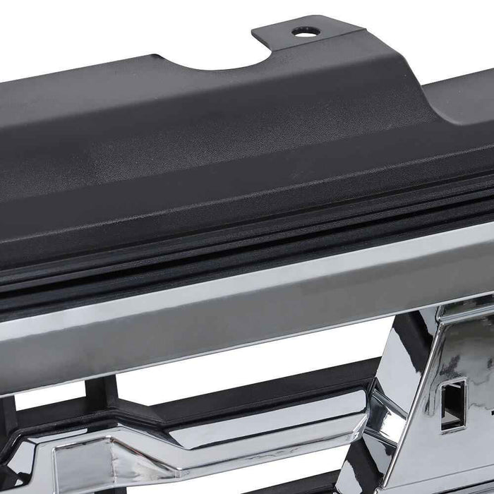 DURAFORCE For 2022-24 Chevy Silverado 1500 Front Upper Grille Grill Chrome Black 84974742