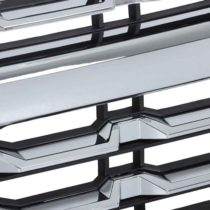 DURAFORCE For 2022-24 Chevy Silverado 1500 Front Upper Grille Grill Chrome Black 84974742