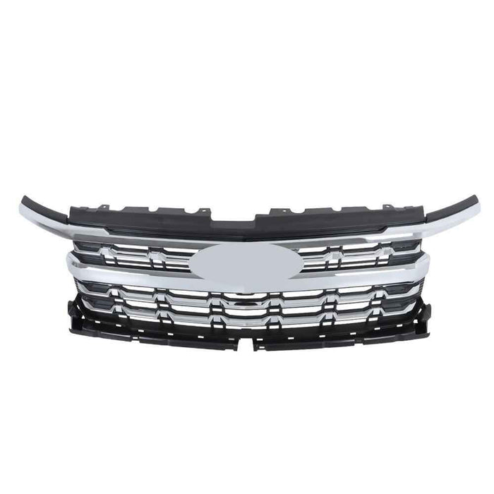 DURAFORCE For 2022-24 Chevy Silverado 1500 Front Upper Grille Grill Chrome Black 84974742