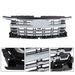 DURAFORCE For 2022-24 Chevy Silverado 1500 Front Upper Grille Grill Chrome Black 84974742