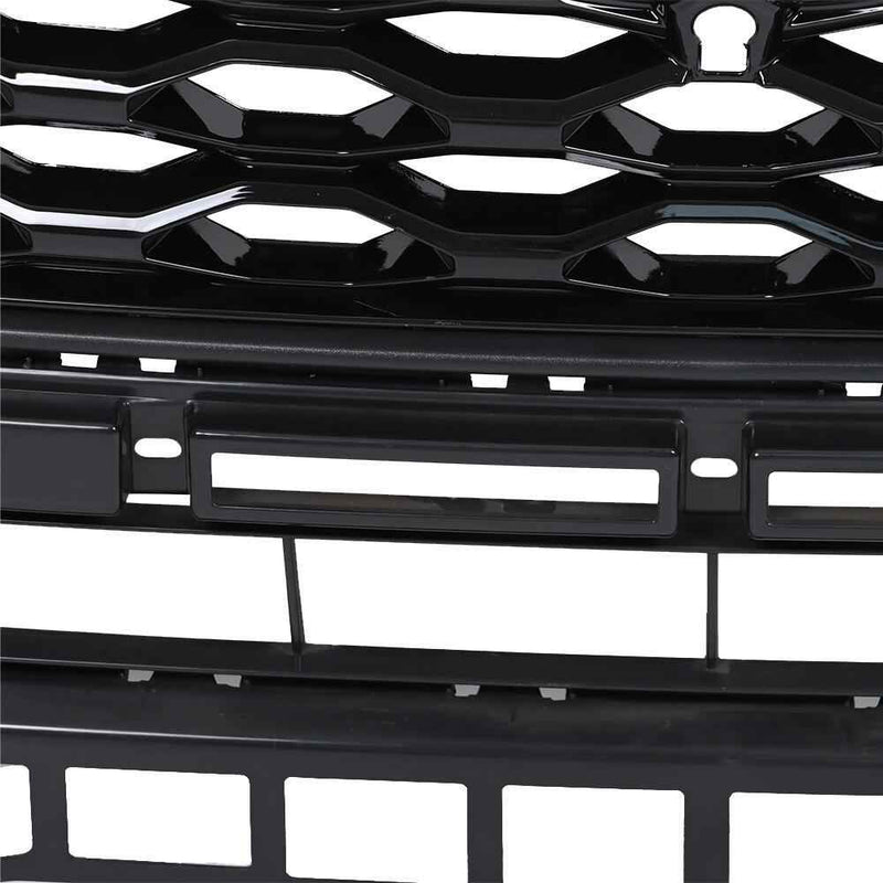 DURAFORCE For Ford Explorer ST 2020 2021 Front Upper Grille Gloss Black Honeycomb Style