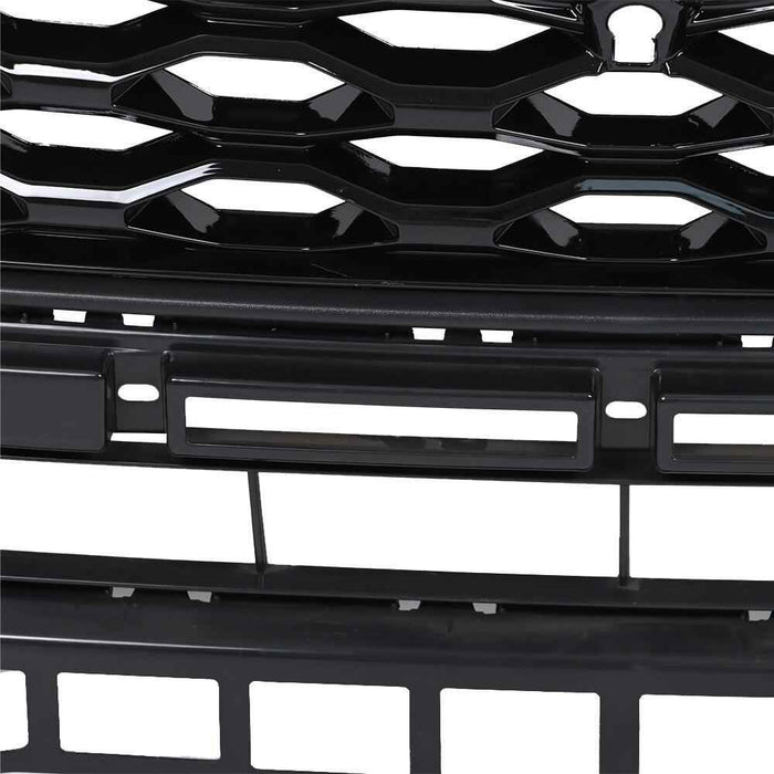 DURAFORCE For Ford Explorer ST 2020 2021 Front Upper Grille Gloss Black Honeycomb Style