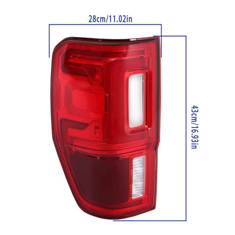 DURAFORCE LED Type For 2019-2023 Ford Ranger Red Rear Tail Light W/Blind Spot Left+Right