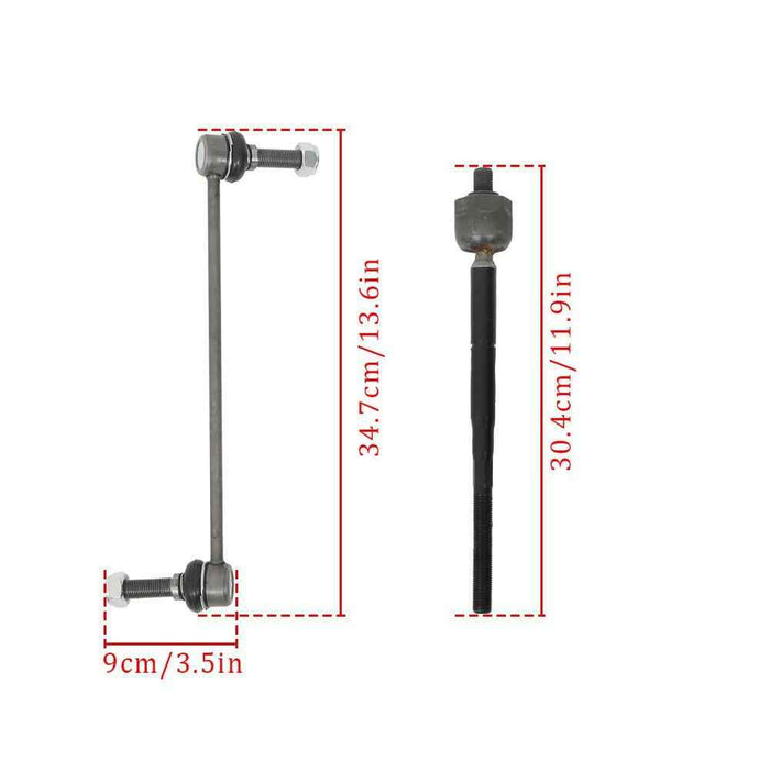 DURAFORCE For 2013-2016 Lincoln MKT/Ford Flex Front Lower Control Arms Sway Bars Tie Rods