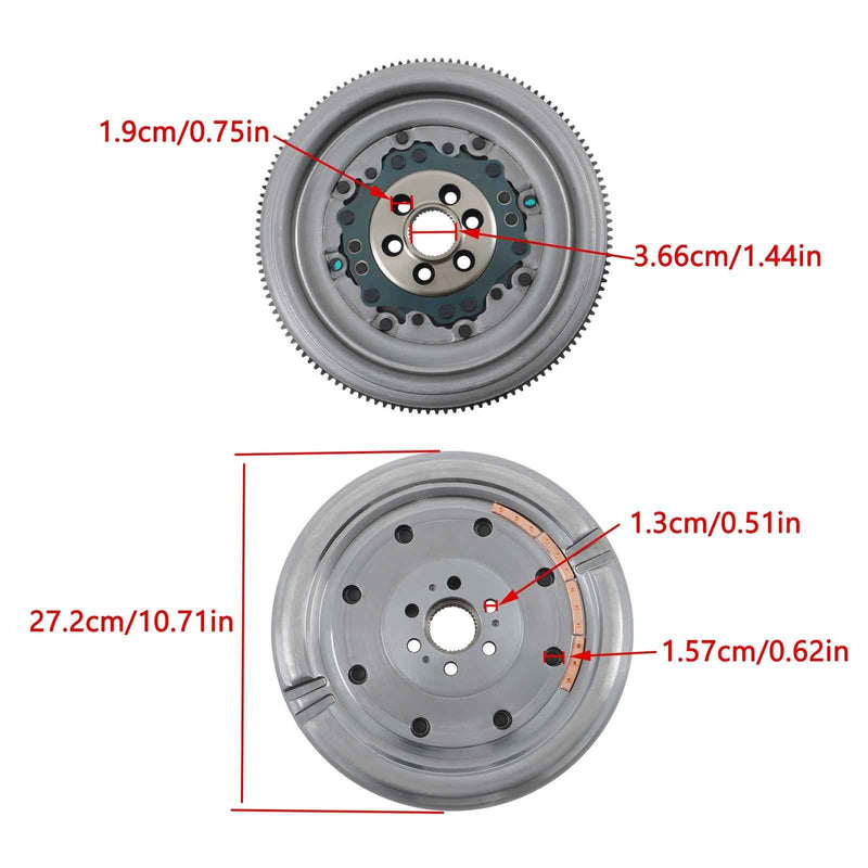 DURAFORCE Fit For Volkswagen Golf Audi A3 L4 2.0L 2010 2011 2012 2013 Dual Mass Flywheel