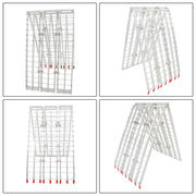 DURAFORCE Motorcycle Aluminum Arched Folding Loading Ramp 10'L x 38"W x 1.5"H 1500 lbs