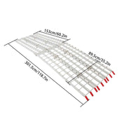 DURAFORCE Motorcycle Aluminum Arched Folding Loading Ramp 10'L x 38"W x 1.5"H 1500 lbs