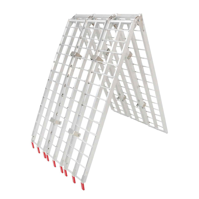 DURAFORCE Motorcycle Aluminum Arched Folding Loading Ramp 10'L x 38"W x 1.5"H 1500 lbs