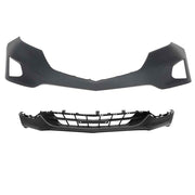 DURAFORCE Fit For 2018 2019 Chevy Equinox Front Bumper Cover W/O Tow Hook Hole ABS Plastic