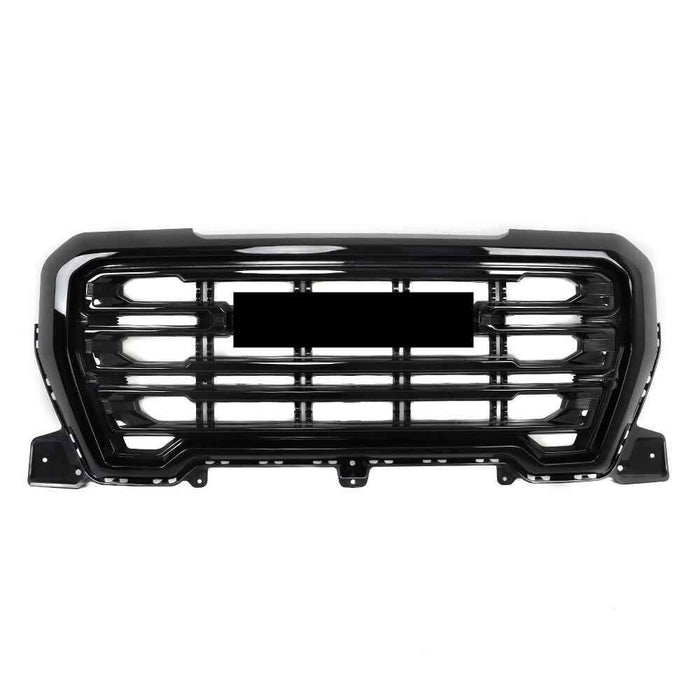 DURAFORCE Front Upper Grille Grill Gloss Black Matte Frame For 2019-2021 GMC Sierra 1500