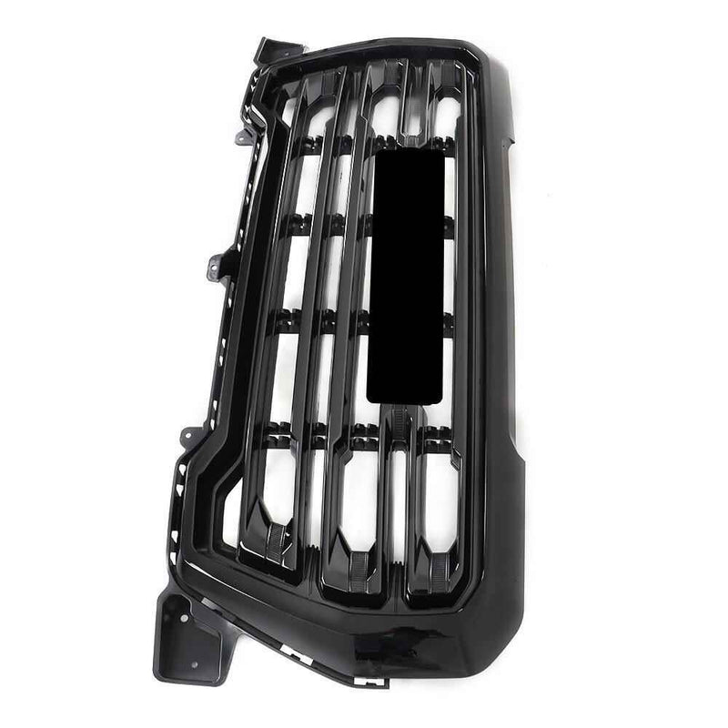DURAFORCE Front Upper Grille Grill Gloss Black Matte Frame For 2019-2021 GMC Sierra 1500