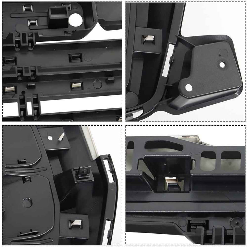 DURAFORCE Front Upper Grille Grill Gloss Black Matte Frame For 2019-2021 GMC Sierra 1500