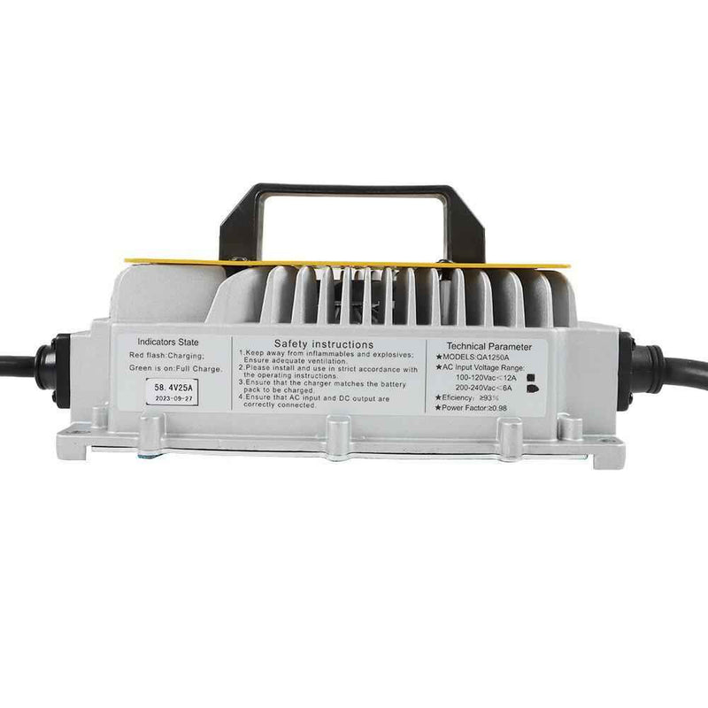 DURAFORCE LiFePO4 (18A @110 VAC;25A @220 VAC) Lithium 58.4V 25A Golf Cart Battery Charger