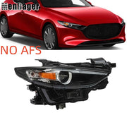 DURAFORCE For 2019 2020 2021 Mazda 3 Right Side Headlight Black FULL LED Headlamp W/O AFS