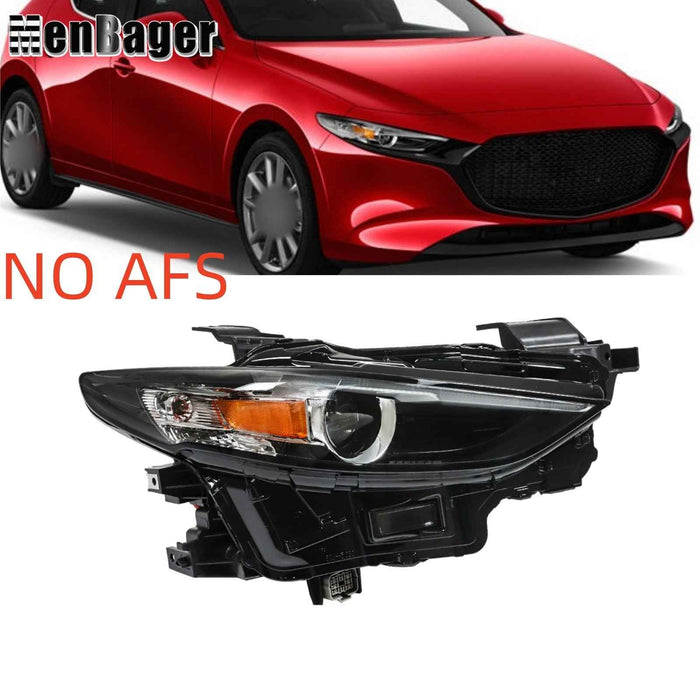 DURAFORCE For 2019 2020 2021 Mazda 3 Right Side Headlight Black FULL LED Headlamp W/O AFS