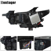 DURAFORCE For 2019 2020 2021 Mazda 3 Right Side Headlight Black FULL LED Headlamp W/O AFS