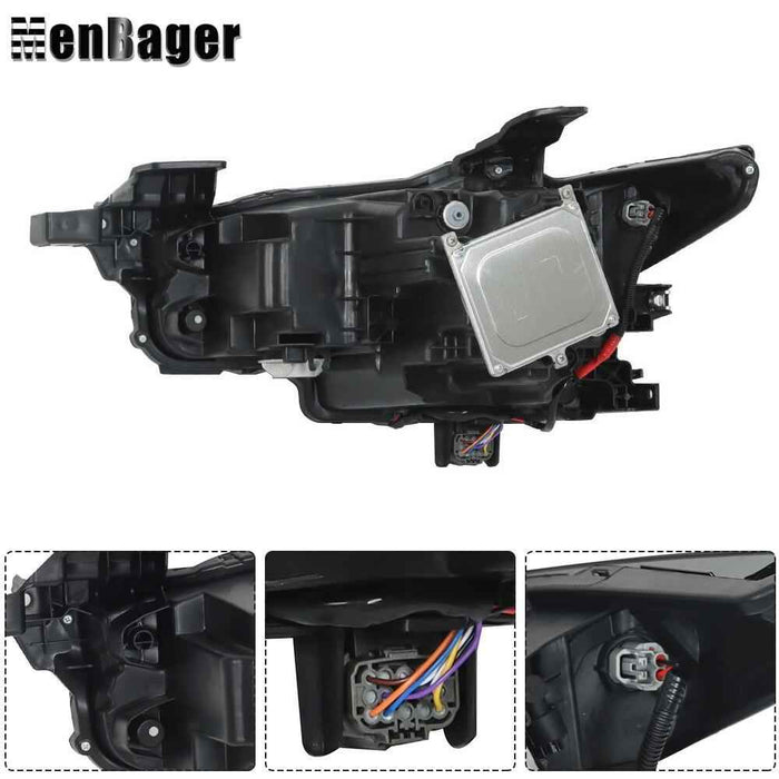 DURAFORCE For 2019 2020 2021 Mazda 3 Right Side Headlight Black FULL LED Headlamp W/O AFS