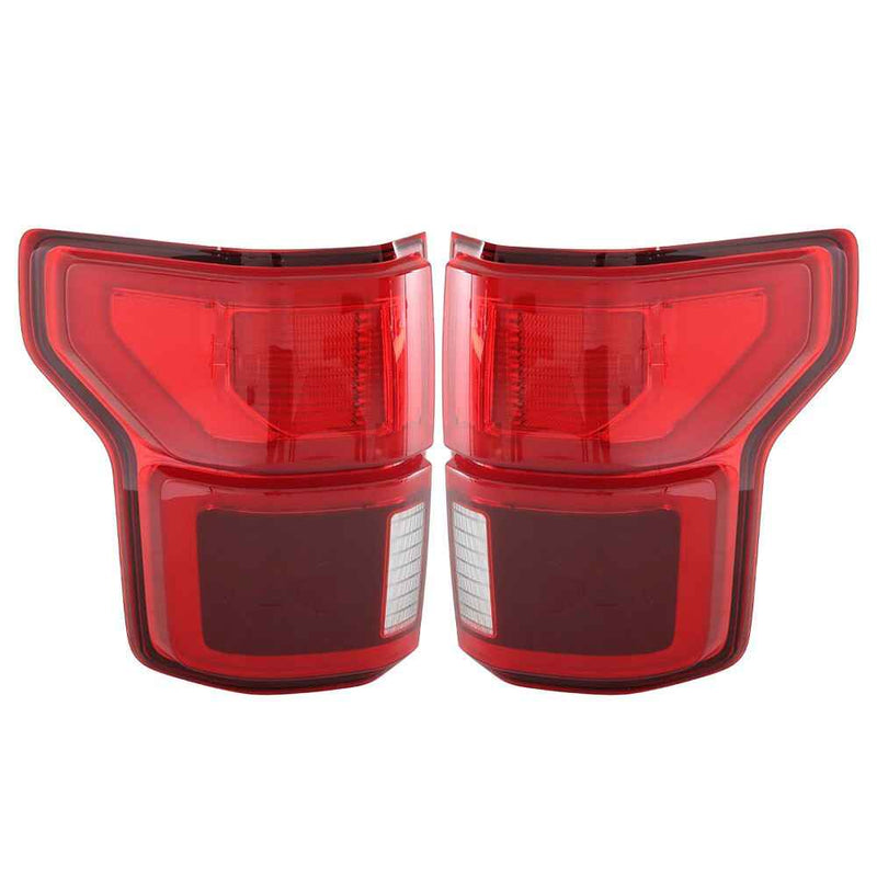 DURAFORCE For 2018-2020 Ford F150 Outer Lamps L+R LED w/Blind Spot Pair Tail Lights Red