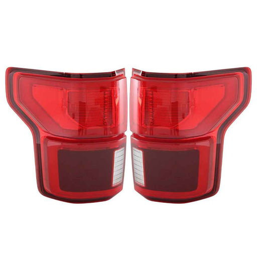 DURAFORCE For 2018-2020 Ford F150 Outer Lamps L+R LED w/Blind Spot Pair Tail Lights Red