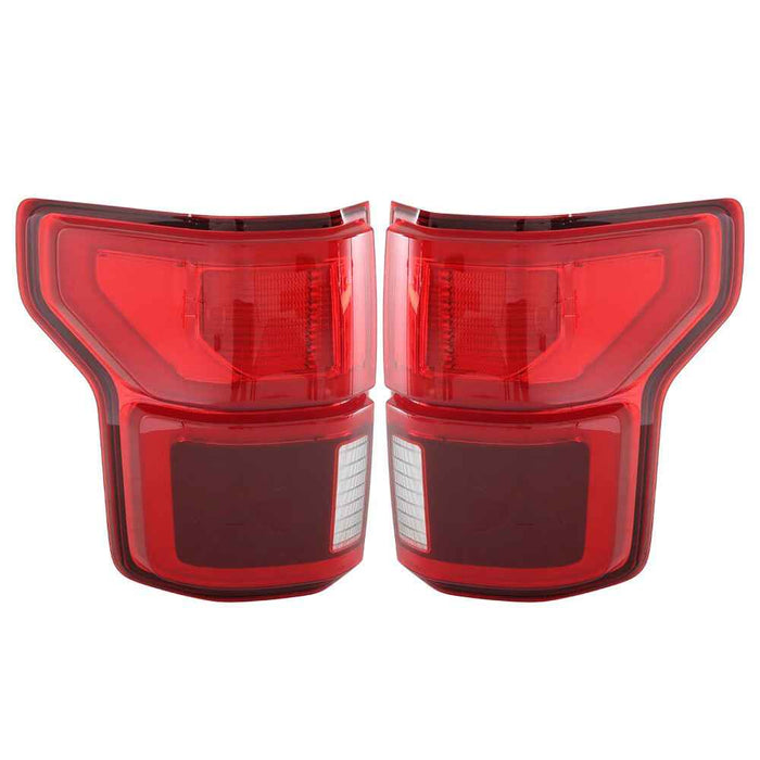 DURAFORCE For 2018-2020 Ford F150 Outer Lamps L+R LED w/Blind Spot Pair Tail Lights Red