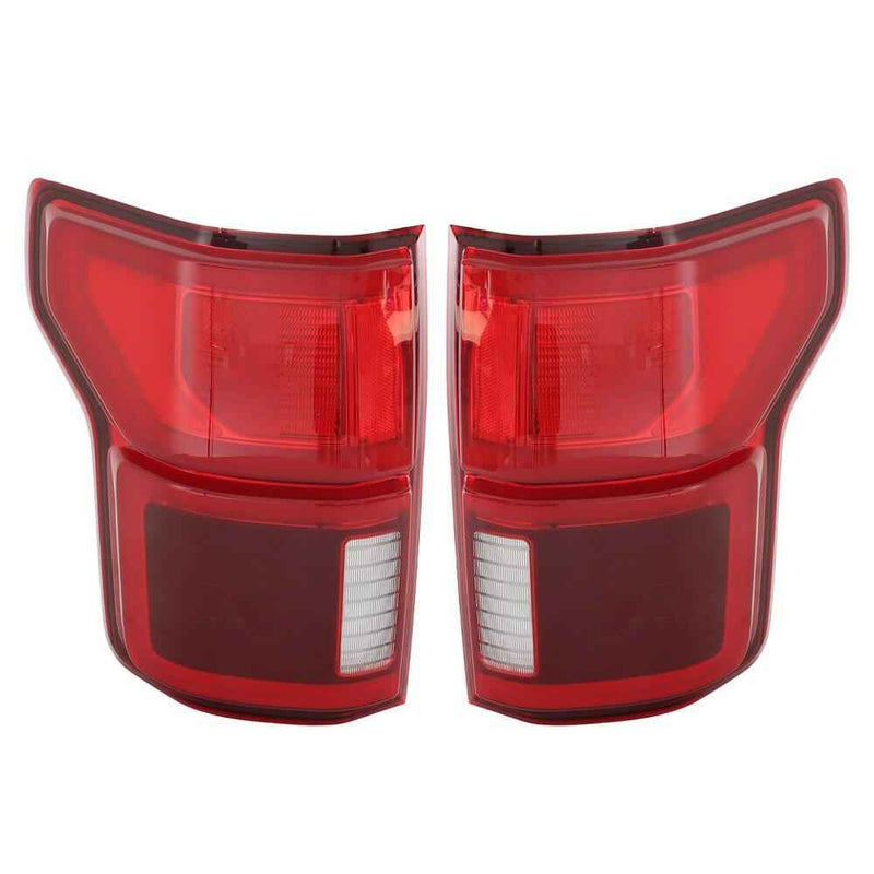 DURAFORCE For 2018-2020 Ford F150 Outer Lamps L+R LED w/Blind Spot Pair Tail Lights Red