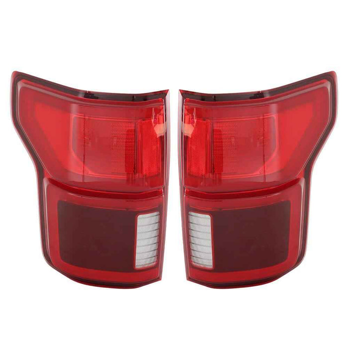 DURAFORCE For 2018-2020 Ford F150 Outer Lamps L+R LED w/Blind Spot Pair Tail Lights Red