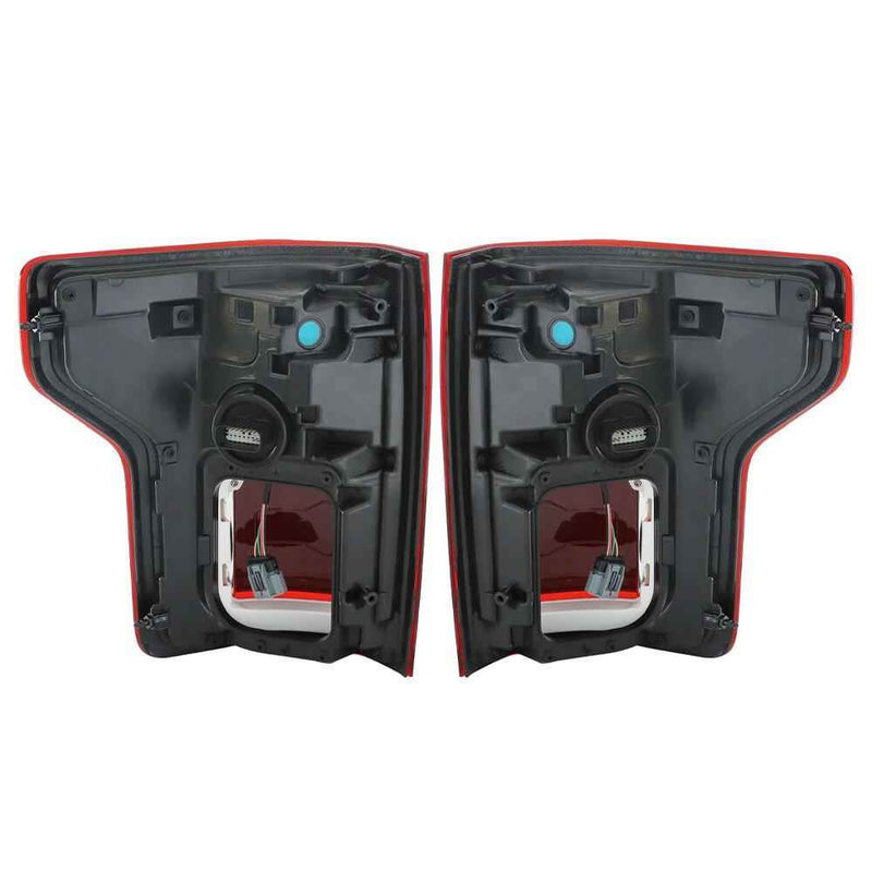 DURAFORCE For 2018-2020 Ford F150 Outer Lamps L+R LED w/Blind Spot Pair Tail Lights Red