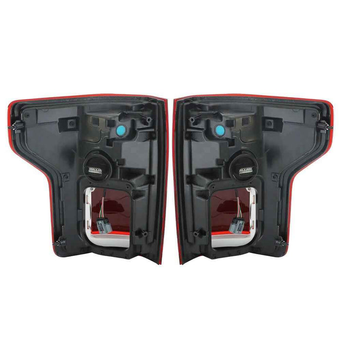 DURAFORCE For 2018-2020 Ford F150 Outer Lamps L+R LED w/Blind Spot Pair Tail Lights Red