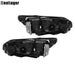 DURAFORCE For 2019-2021 2022 Jeep Cherokee Black LED Left&Right Side Headlights W/Ballast
