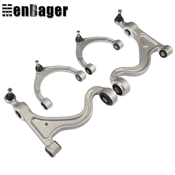 DURAFORCE 97034105110 4× Front Upper Lower Control Arms Set For 10-13 Porsche Panamera V8